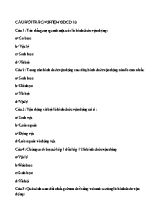 Câu hỏi trắc nghiệm bài 2 môn Giáo dục công dân lớp 10